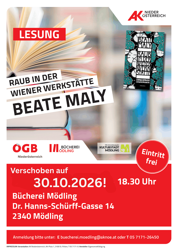 Plakat Maly verschoben